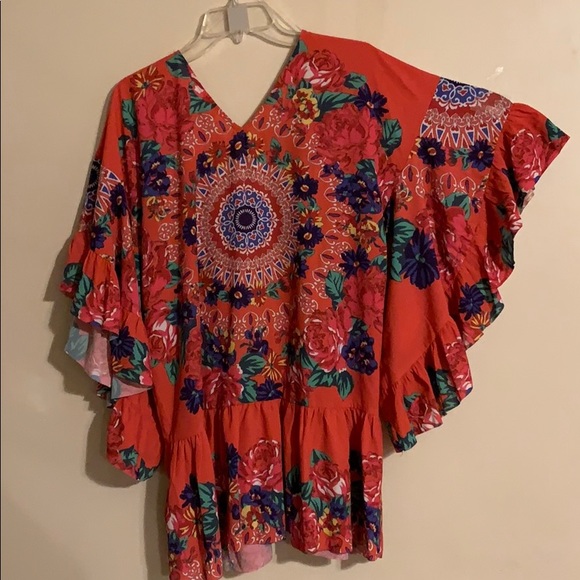 New Umgee Boho pink floral kimono - Picture 6 of 8